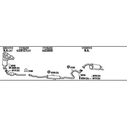 Система выпуска ОГ Walker TOK030845A TCN47S8 51KQ 9 1199150098 изображение 0