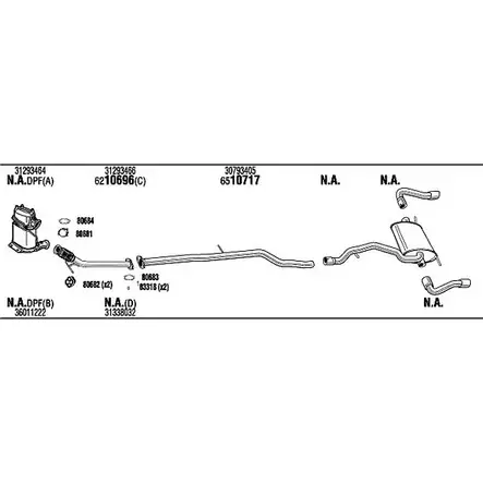 Система выпуска ОГ Walker KF1BV5 VOK057428 1199179340 7 QQG76 изображение 0