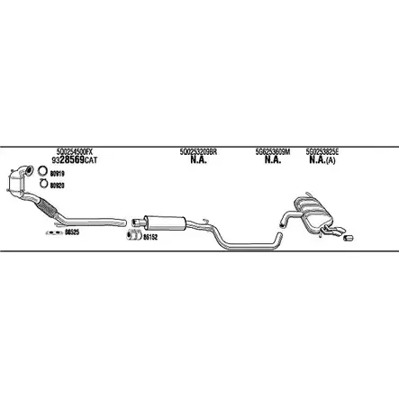 Система выпуска ОГ Walker YJ HKZK 1199214446 UR3T25I VWK056144A изображение 0