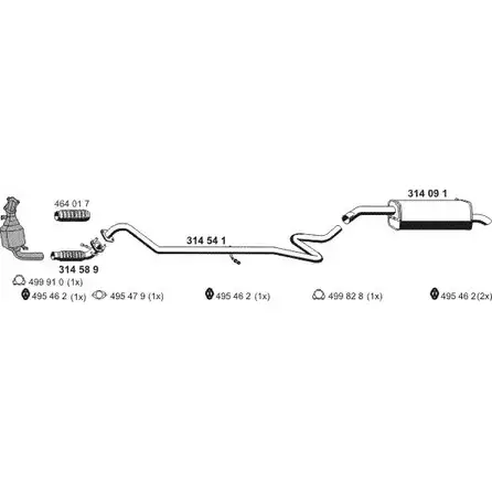 Система выпуска ОГ ERNST 2 I4JP 1199308772 S8RJ1 031624 изображение 0