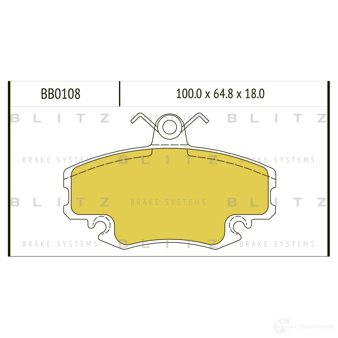 Тормозные колодки передние BLITZ B3P YGR0 1422985991 bb0108 изображение 0