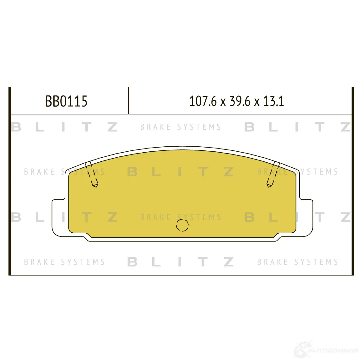Тормозные колодки задние BLITZ bb0115 1422986250 N RHHRR - Изображение 1