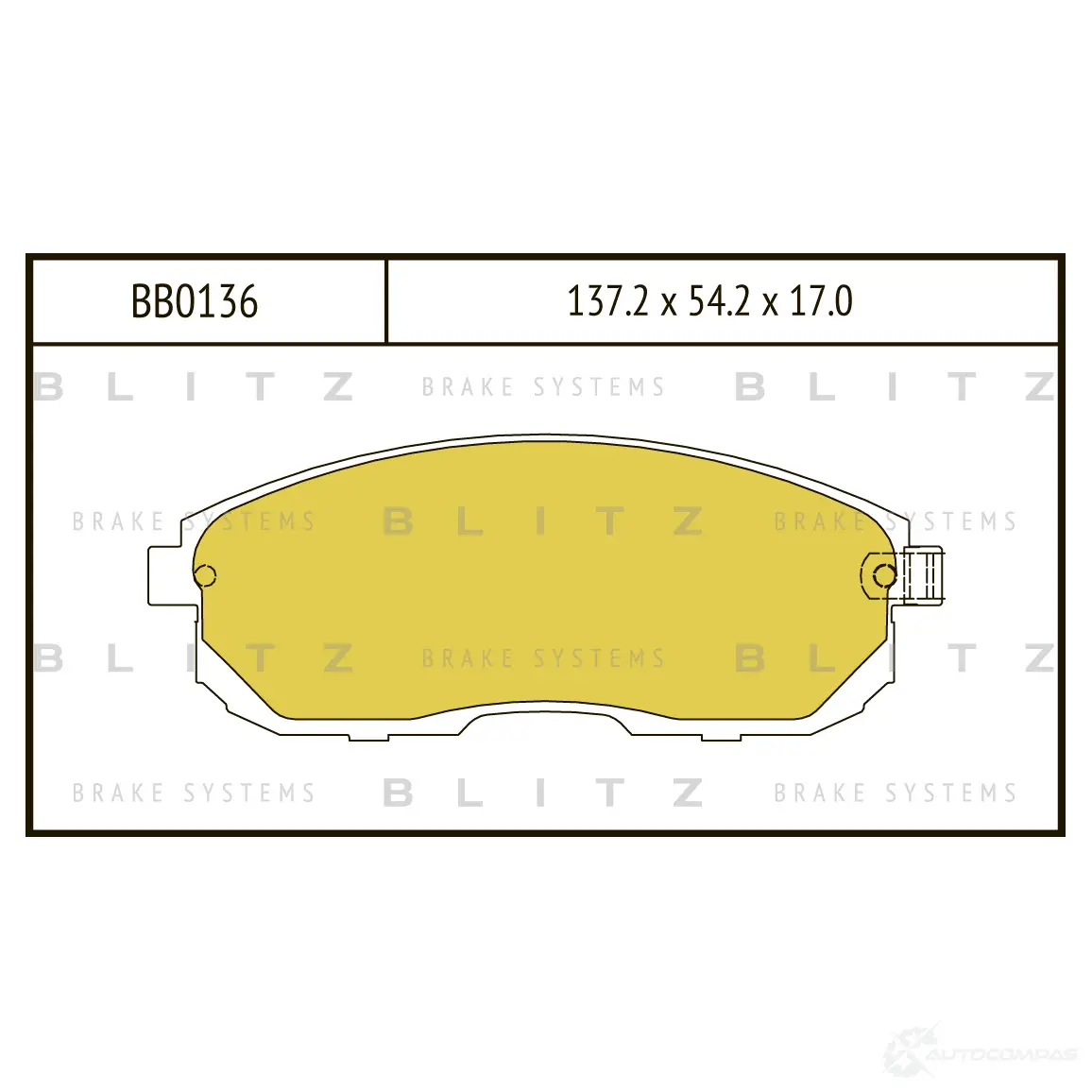Тормозные колодки передние BLITZ Q3G 97 1422986369 bb0136 изображение 0