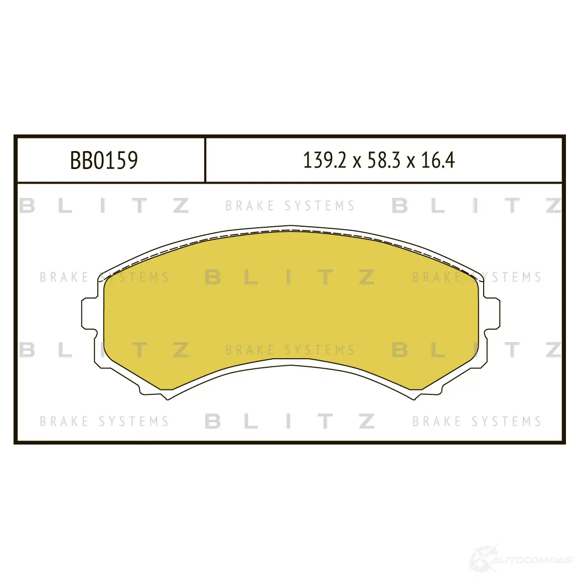 Тормозные колодки передние BLITZ 1422986269 WOU GBV2 bb0159 изображение 0