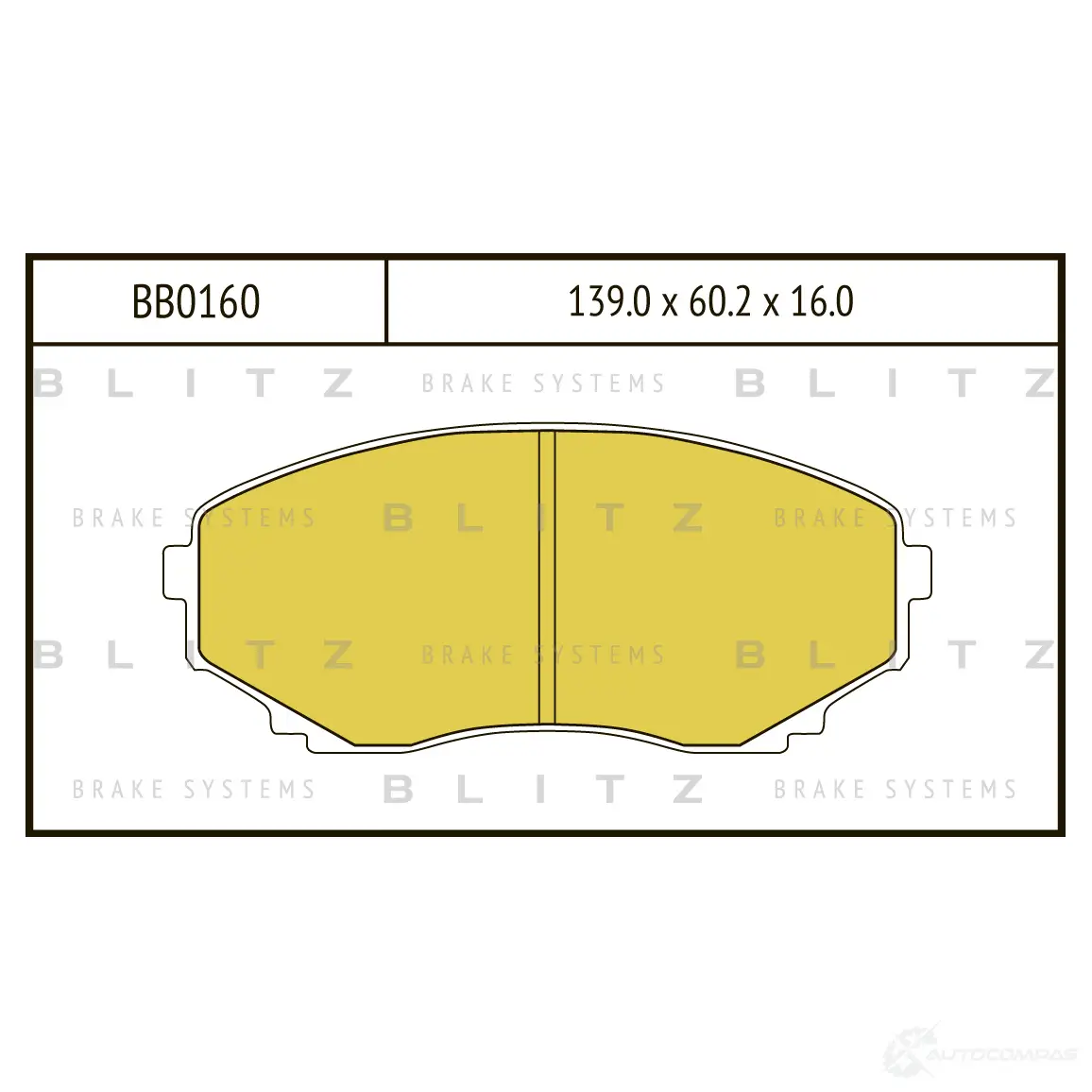 Тормозные колодки передние BLITZ 1422986255 U7V6 OL bb0160 изображение 0