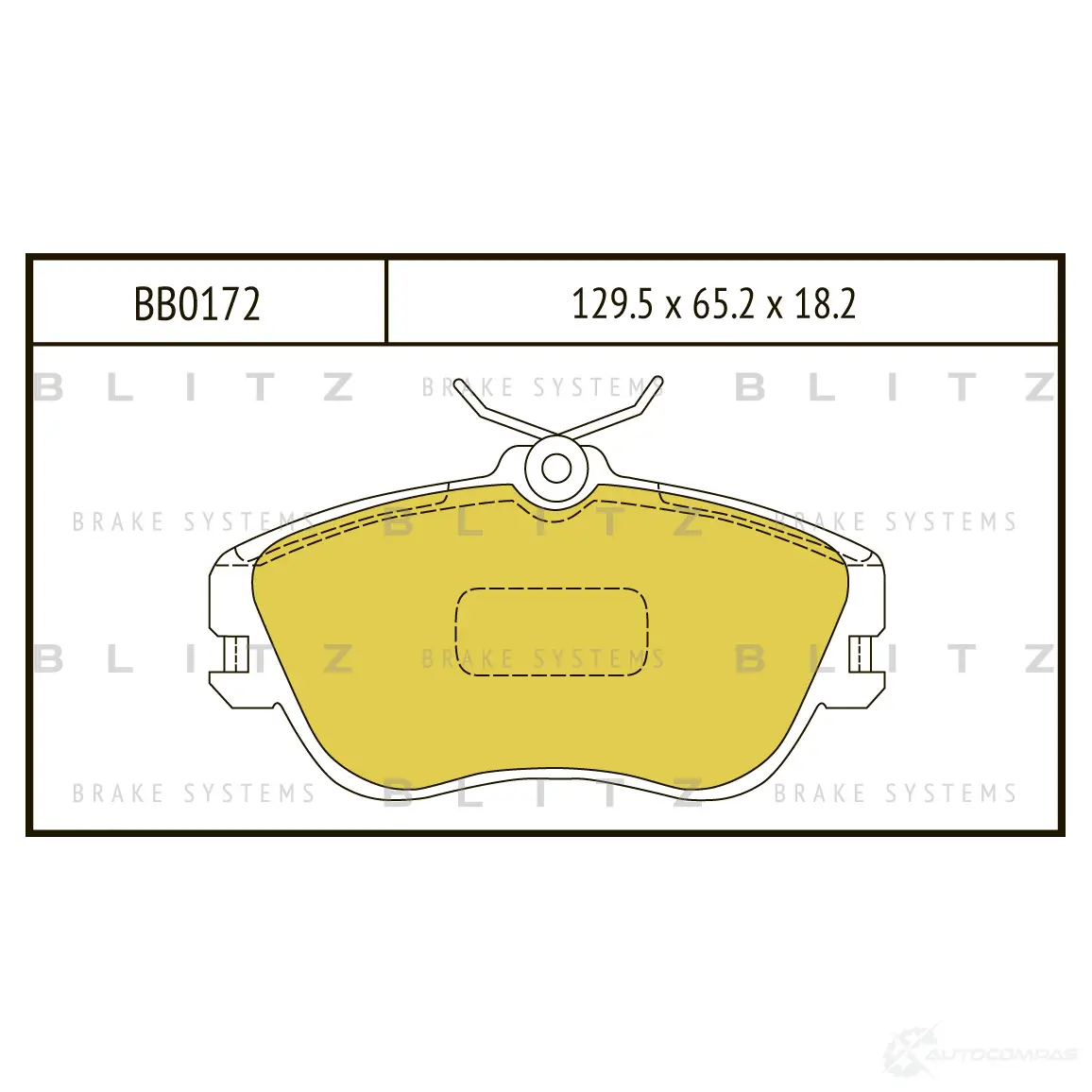 Тормозные колодки передние BLITZ bb0172 W WWEY 1422986612 - Изображение 1