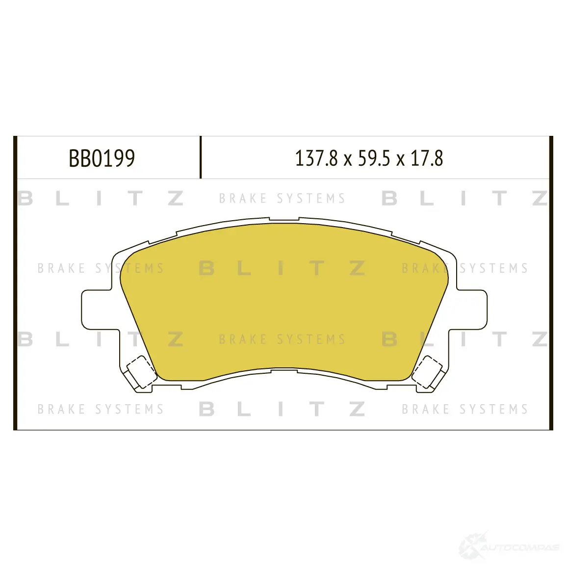 Тормозные колодки передние BLITZ 1422986409 5AFZ R6F bb0199 изображение 0
