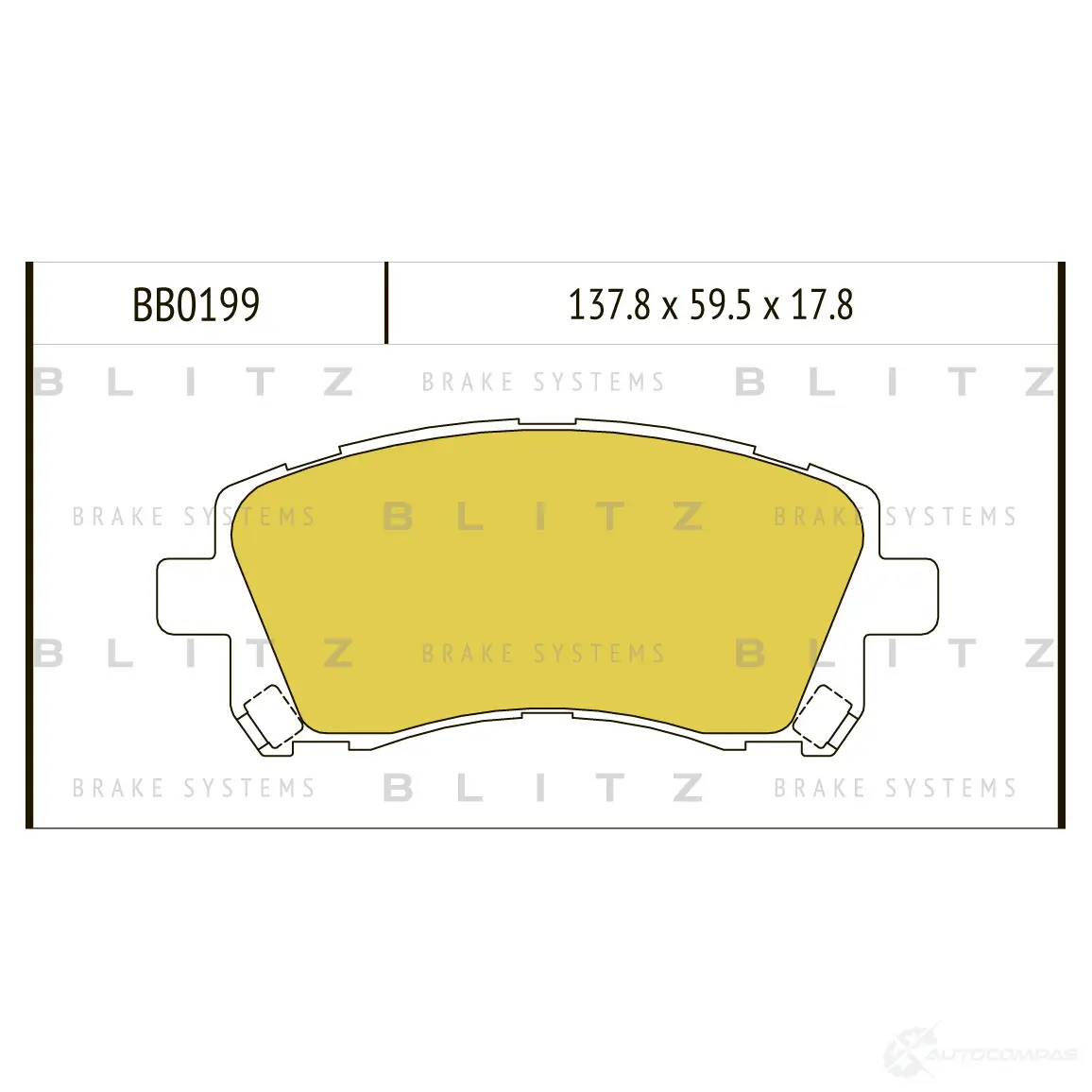 Тормозные колодки передние BLITZ 1422986409 5AFZ R6F bb0199 - Изображение 1