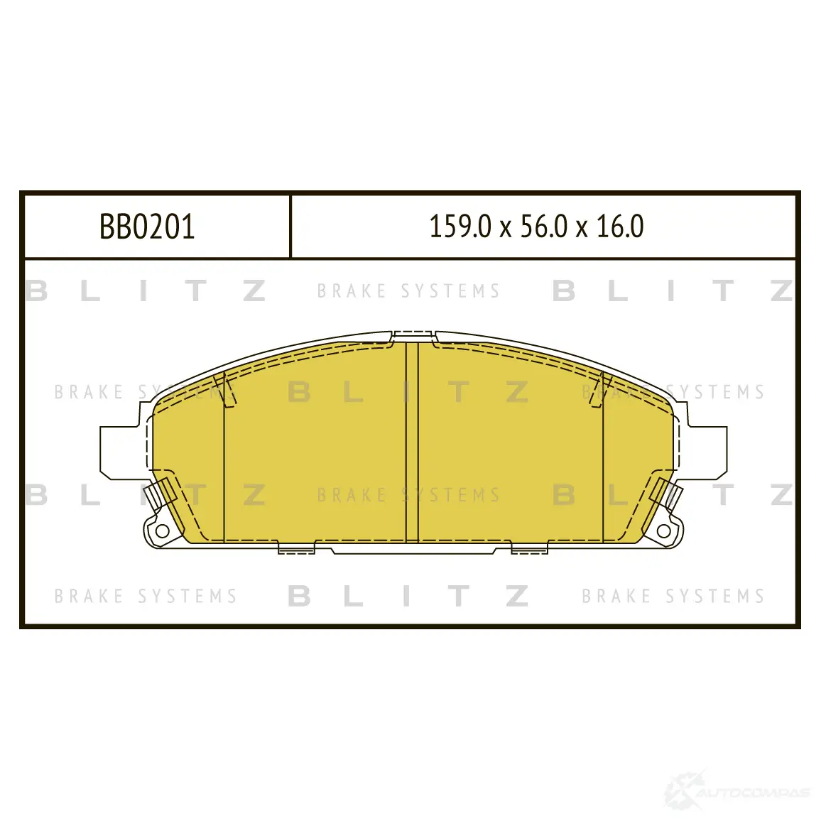 Тормозные колодки передние BLITZ bb0201 9WW3 E 1422986389 изображение 0