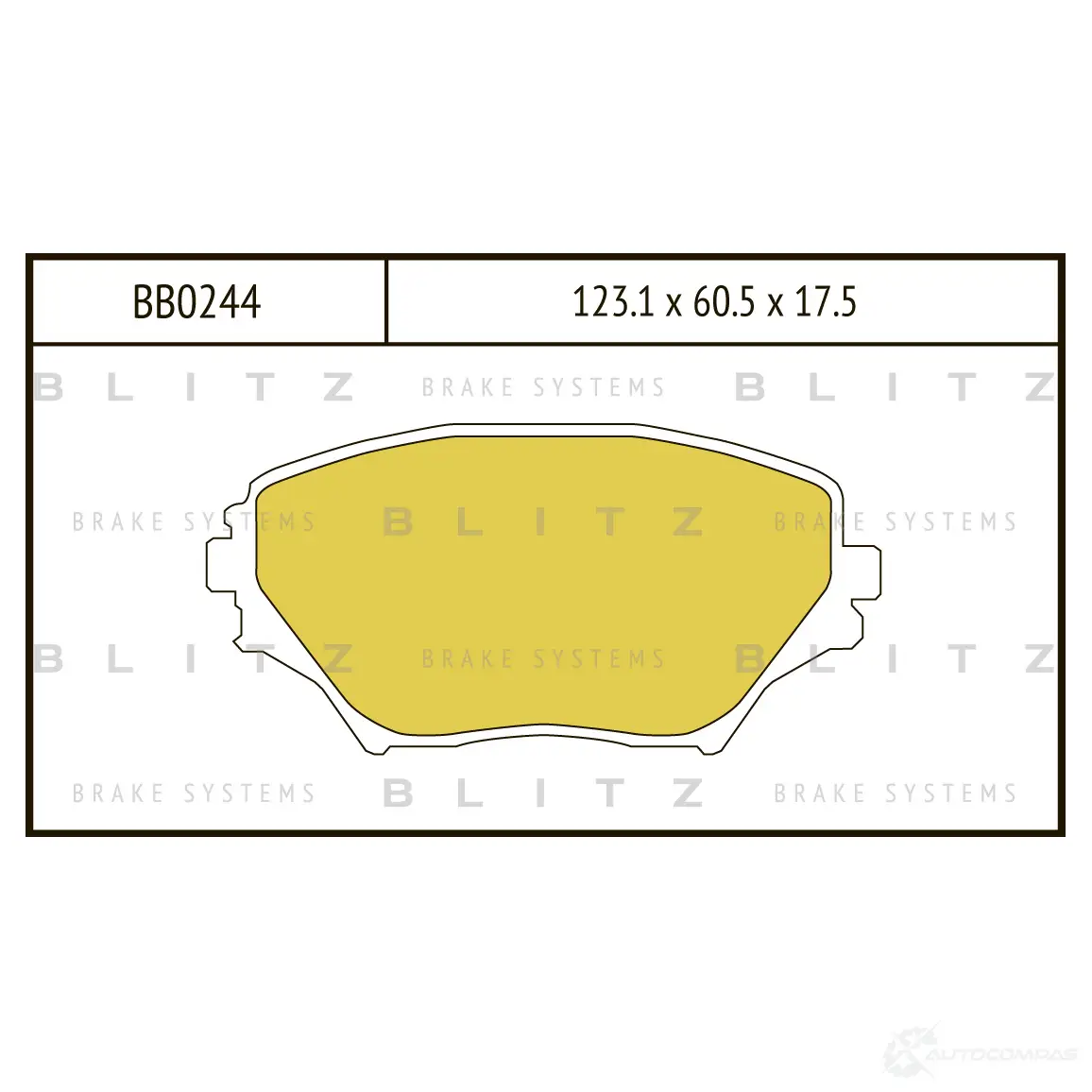 Тормозные колодки передние BLITZ bb0244 1422986519 QZ3U UQ3 изображение 0