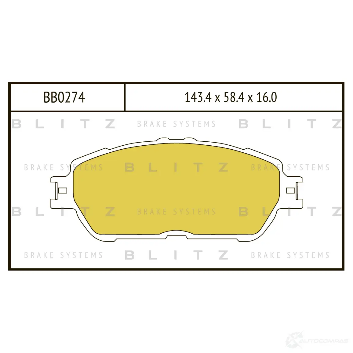 Тормозные колодки передние BLITZ M CJXPW 1422986215 bb0274 - Изображение 1