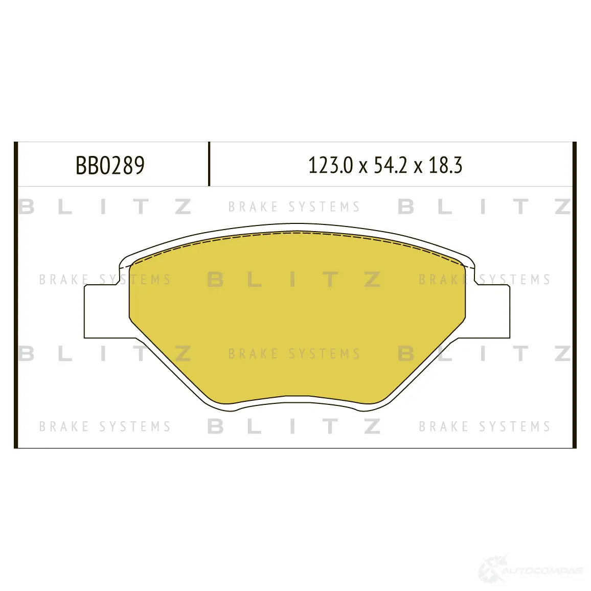 Тормозные колодки передние BLITZ 1WI 2M 1422986465 bb0289 - Изображение 1