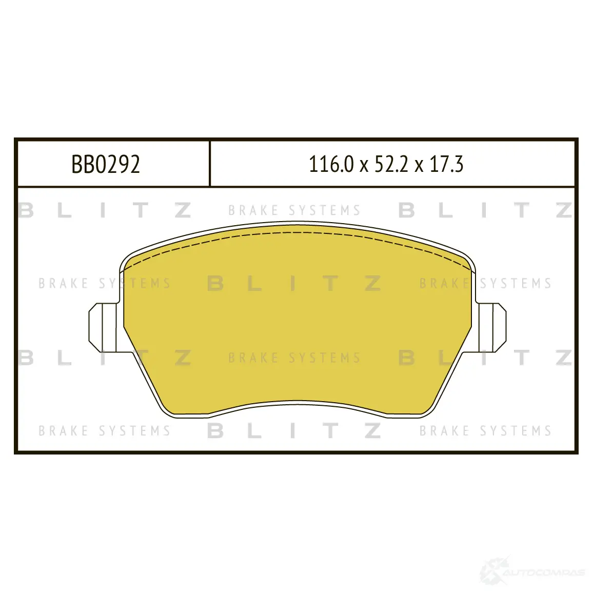 Тормозные колодки передние BLITZ bb0292 Z DLPKL6 1422985962 изображение 0