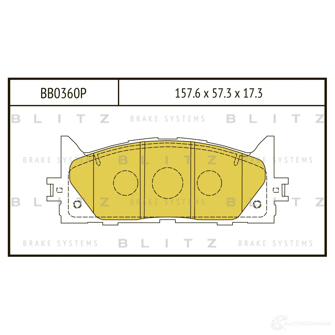 Тормозные колодки передние BLITZ 1422986512 DV VE8T bb0360p - Изображение 1