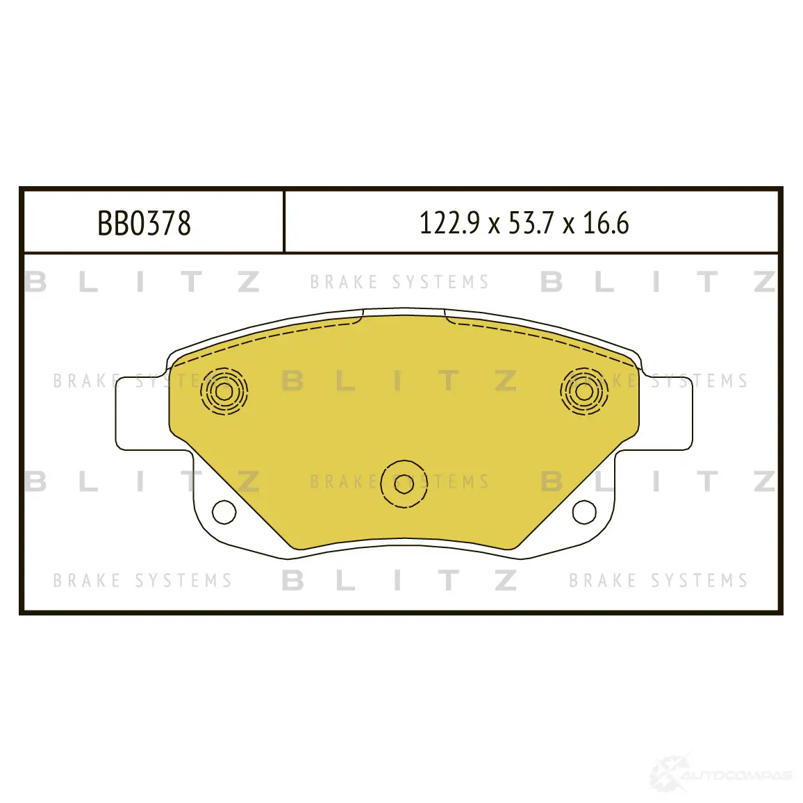Тормозные колодки задние с датчиком BLITZ bb0378 1422986029 XA9X EQ - Изображение 1