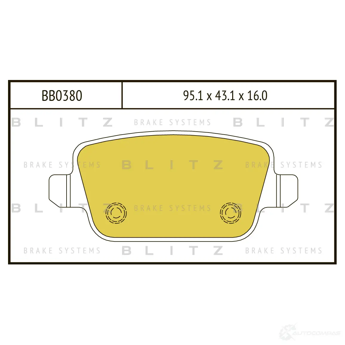 Тормозные колодки задние BLITZ 1422986035 X67 FT8 bb0380 изображение 0