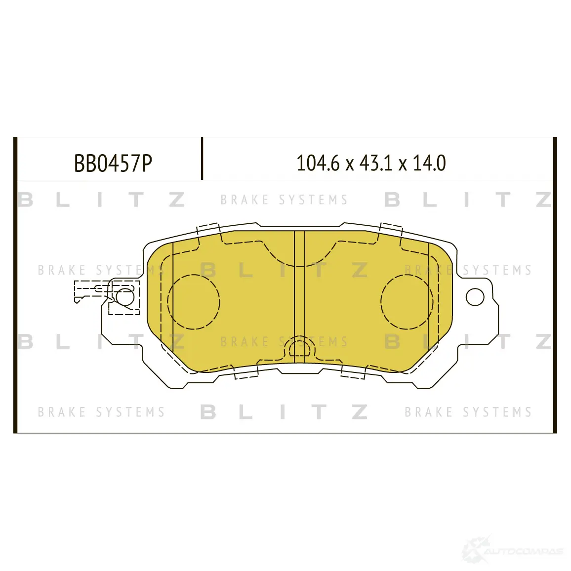 Тормозные колодки задние BLITZ bb0457p FQT1J 89 1422986267 - Изображение 1
