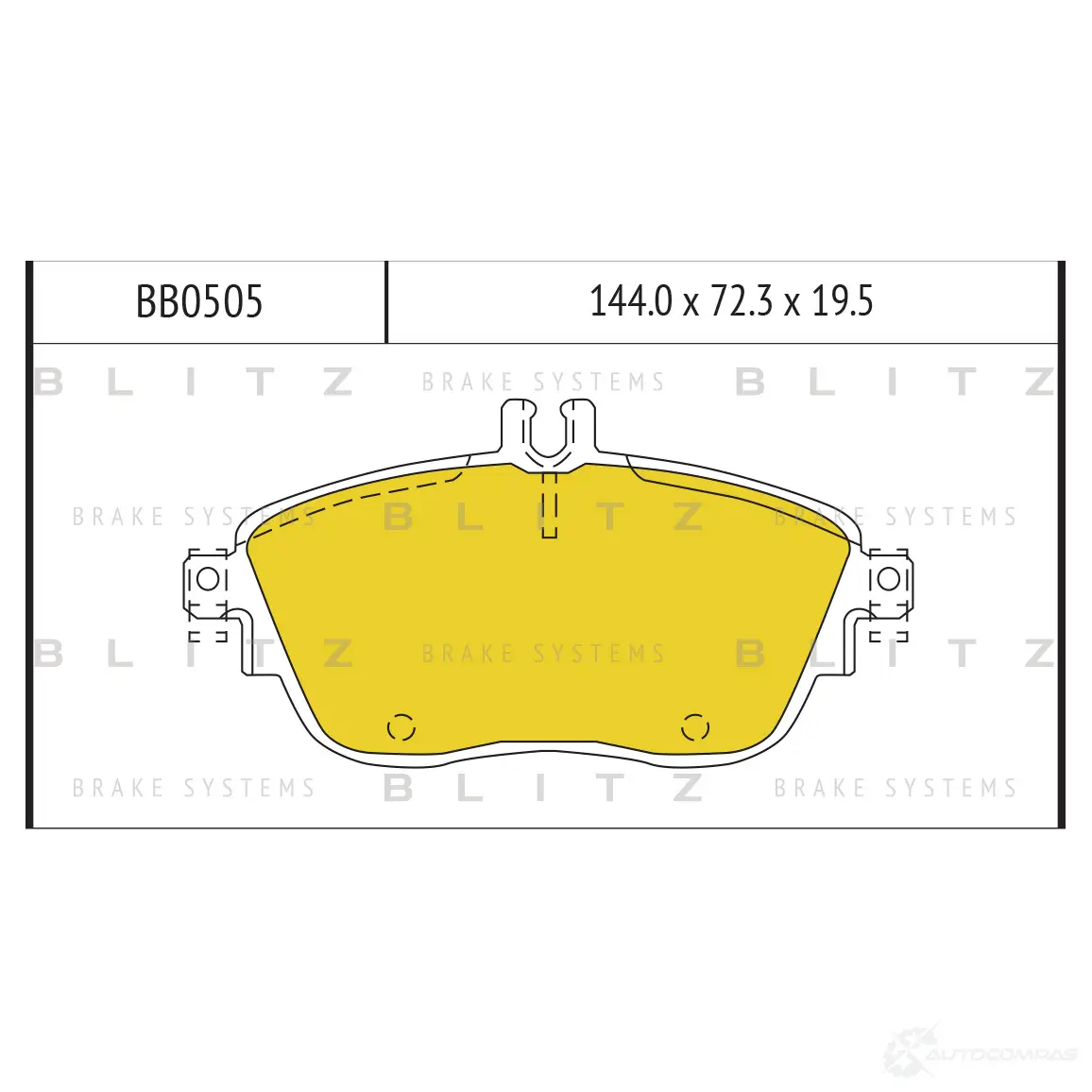 Тормозные колодки передние BLITZ 1422986314 T6WYL L bb0505 - Изображение 1