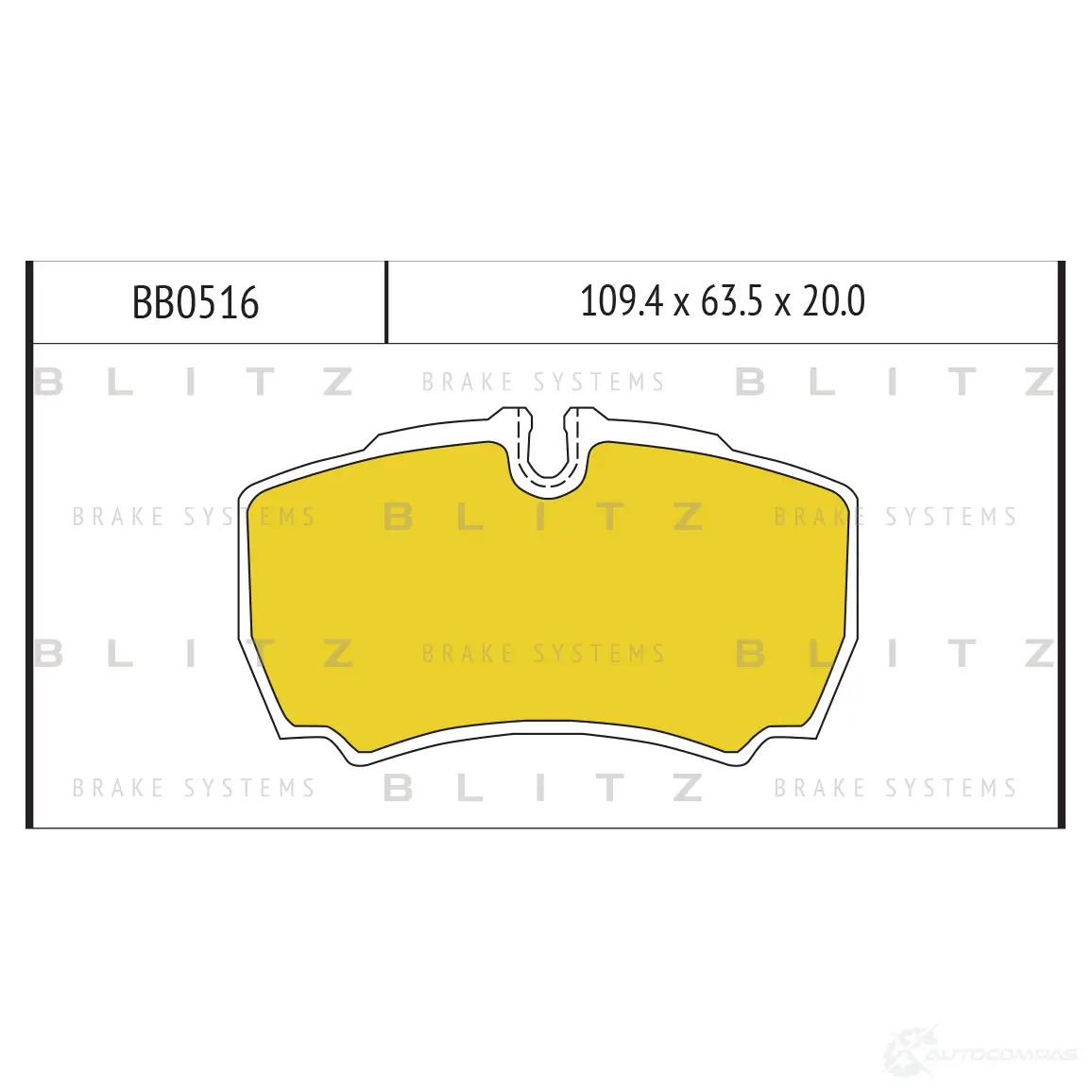 Тормозные колодки задние BLITZ K8A S0 1422986038 bb0516 - Изображение 1