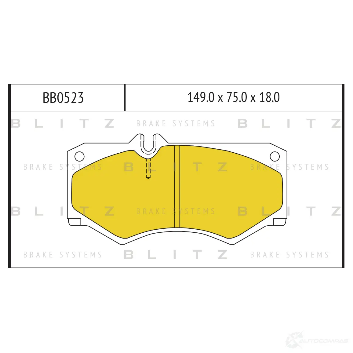 Тормозные колодки передние BLITZ 1422986289 NKOU H bb0523 - Изображение 1