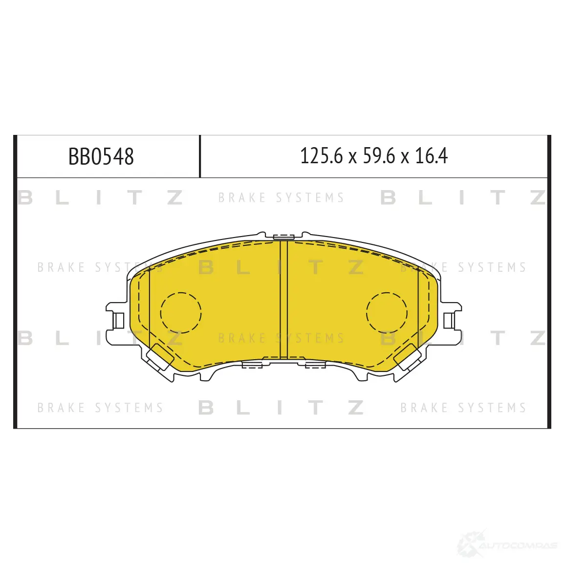 Тормозные колодки передние BLITZ EPO7J J 1436949976 bb0548 - Изображение 1