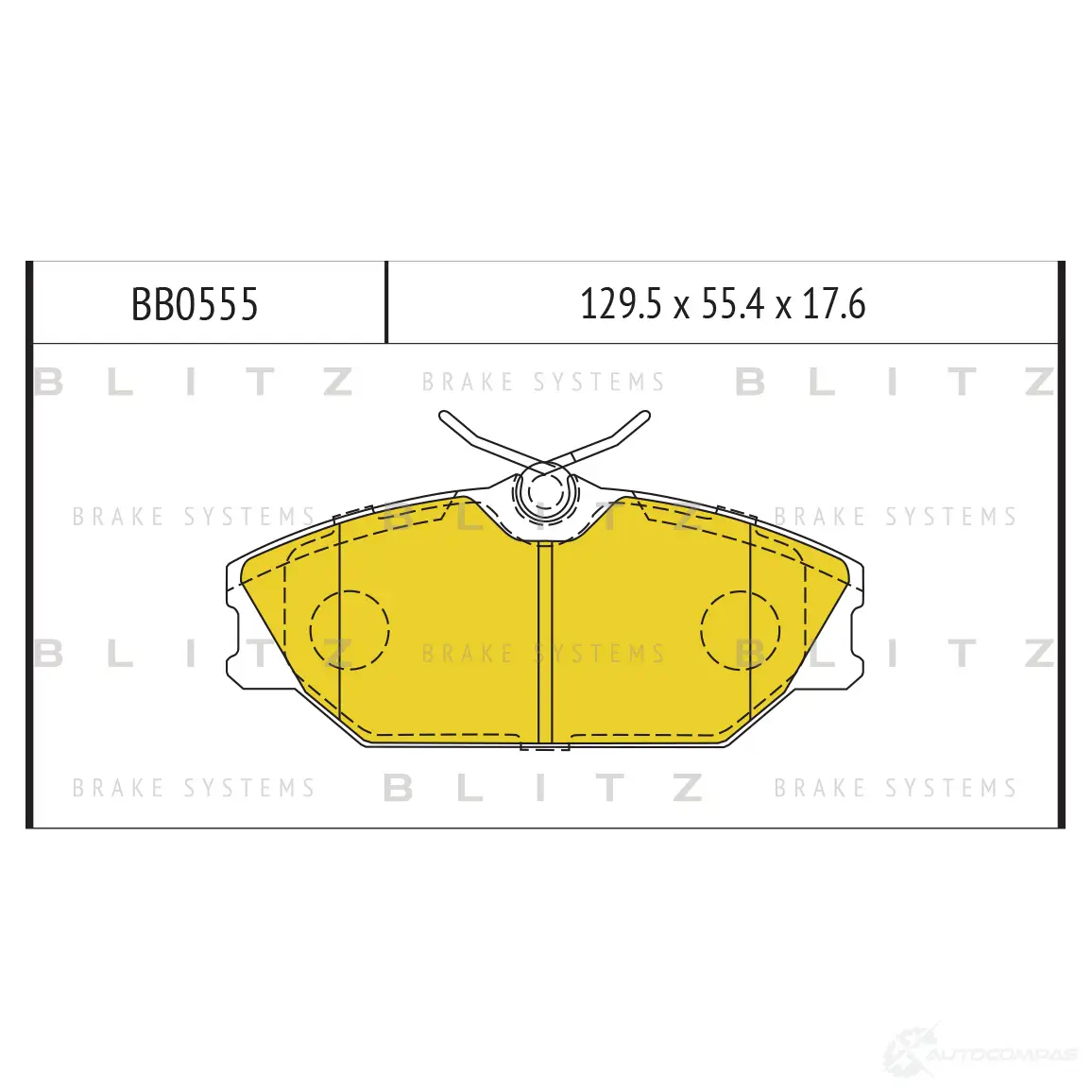 Тормозные колодки передние BLITZ bb0555 GTS 773 1436950033 изображение 0