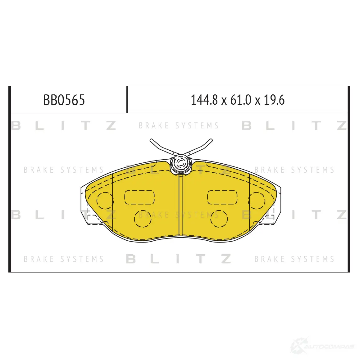 Тормозные колодки передние BLITZ R2 BYJ 1436949893 bb0565 изображение 0