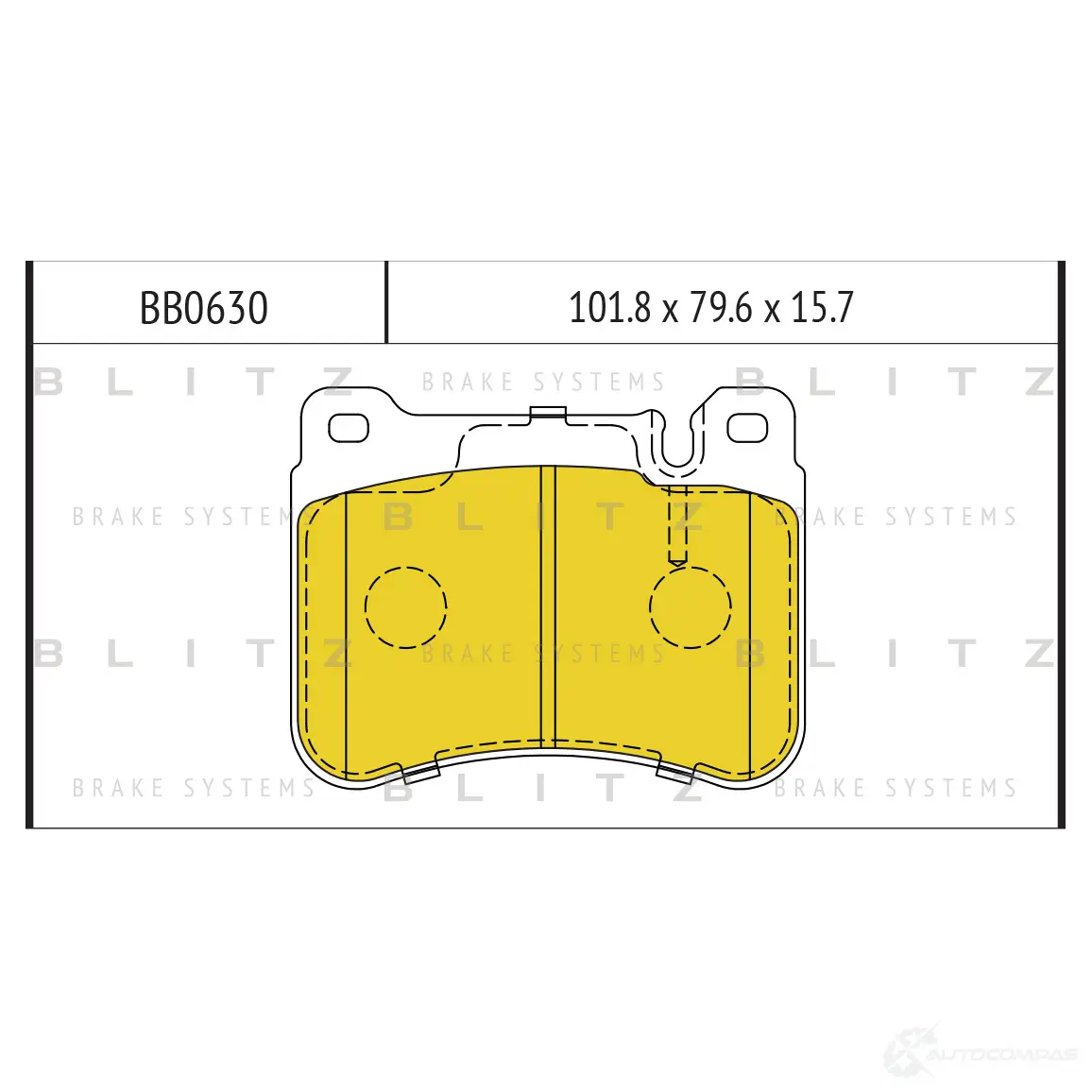 Тормозные колодки передние BLITZ bb0630 Q 4X5Y3E 1439837230 - Изображение 1