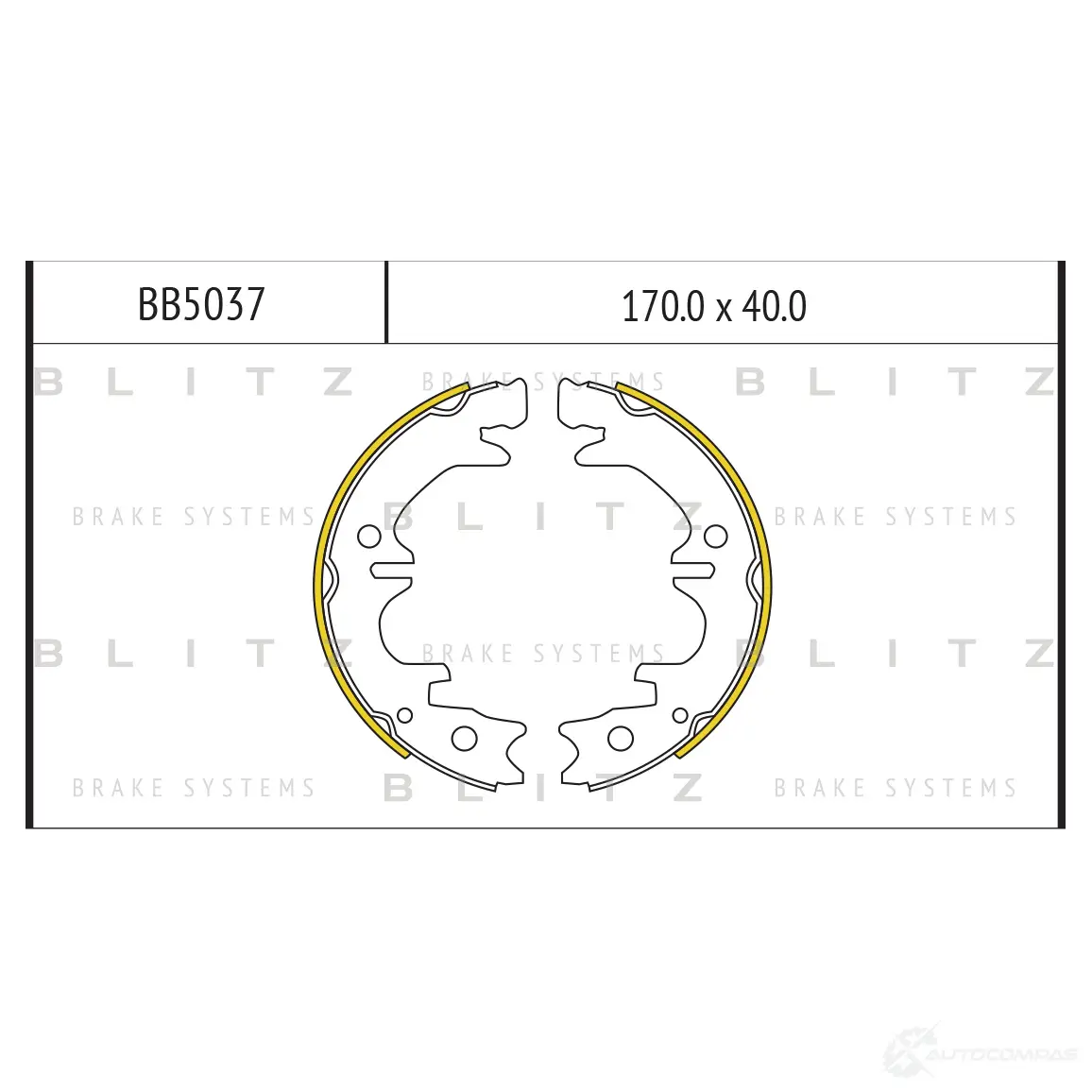 Барабанные тормозные колодки BLITZ 1422986240 KPE2 5 bb5037 - Изображение 1