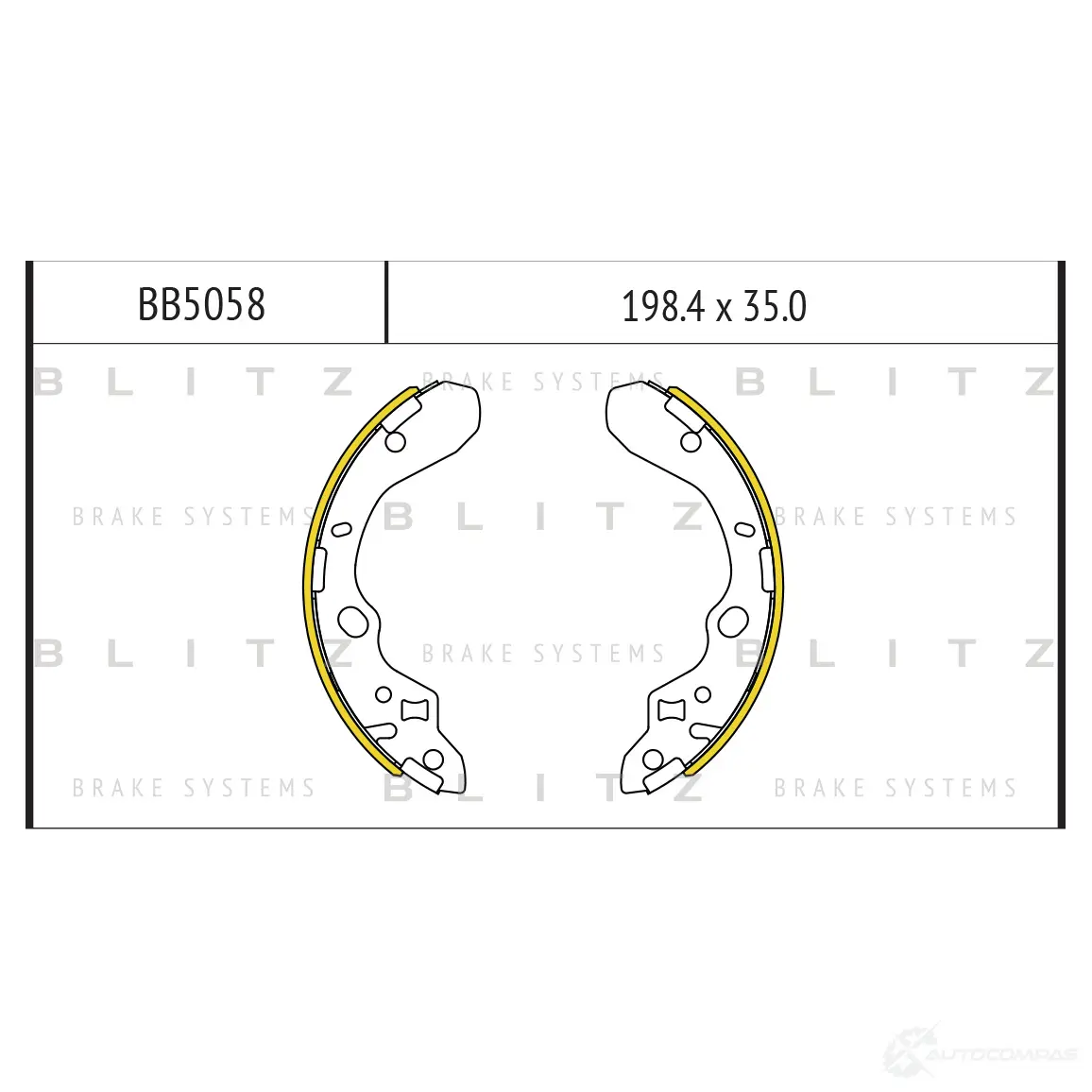 Барабанные тормозные колодки BLITZ F X4CISI bb5058 1436949955 изображение 0