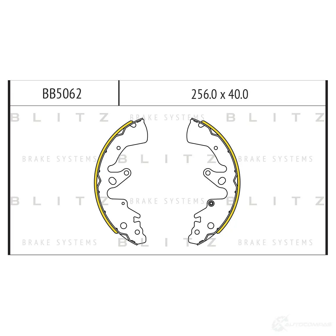 Барабанные тормозные колодки BLITZ bb5062 1436950056 5U36 BV - Изображение 1