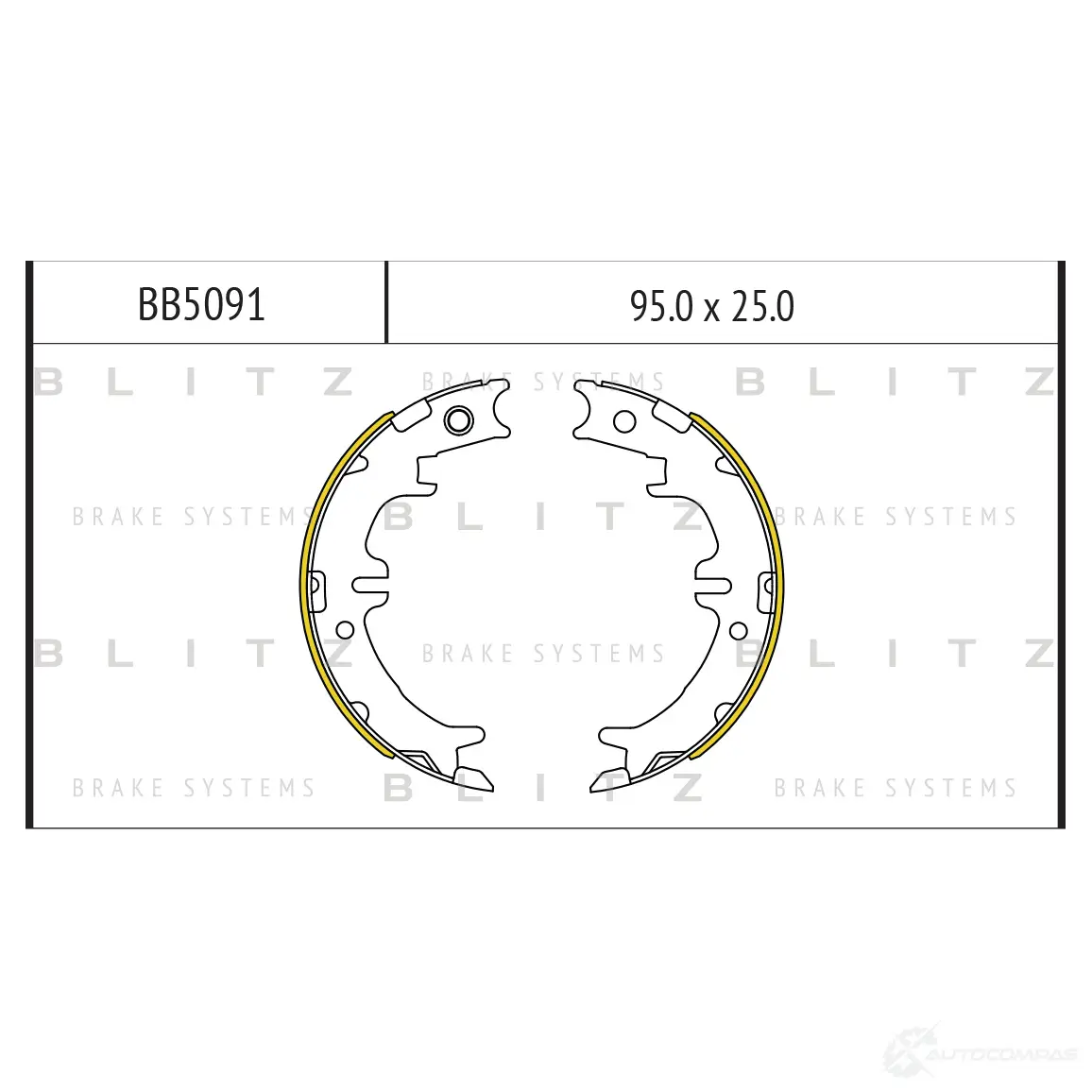 Барабанные тормозные колодки BLITZ bb5091 1439830236 QSNSVP C изображение 0