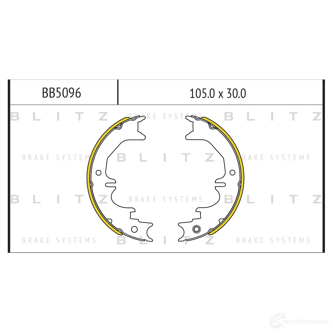 Барабанные тормозные колодки BLITZ 1439830238 bb5096 J 7PCT6L - Изображение 1