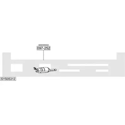 Система выпуска ОГ BOSAL PR5UH KP1 HB SYS05312 1199916168 изображение 0