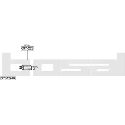 Система выпуска ОГ BOSAL 1200103526 6I11 3 SYS12946 31GE4Q изображение 0