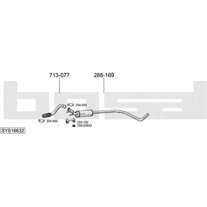 Система выпуска ОГ BOSAL GKRG K SYS16632 BTZG7 1200165740 изображение 0