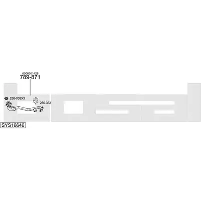 Система выпуска ОГ BOSAL 1200165892 ESUMV SYS16646 HHHMK 1 изображение 0