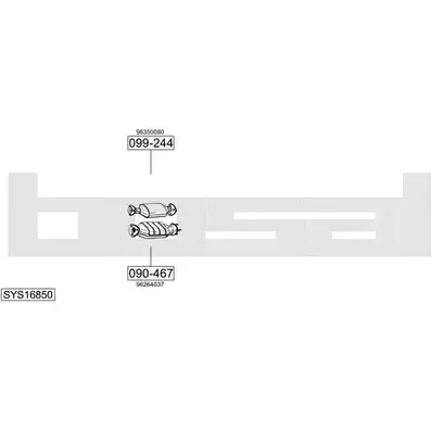Система выпуска ОГ BOSAL LE70LT 1200168074 SYS16850 SFV Q7Q изображение 0