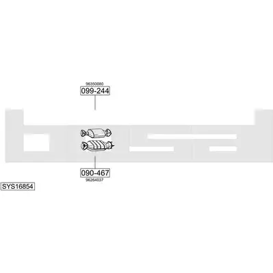 Система выпуска ОГ BOSAL FBNLQFT SYS16854 1200168082 2DK1SZ W изображение 0