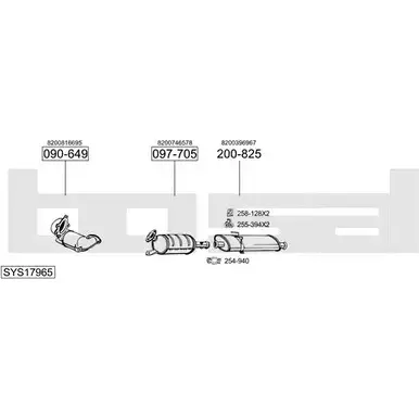 Система выпуска ОГ BOSAL SYS17965 3F WYF ACWZTJG 1200185054 изображение 0