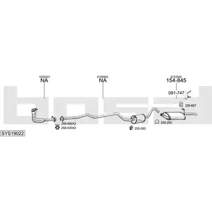 Система выпуска ОГ BOSAL 4O6EJ 1200201590 988YQK 8 SYS19022