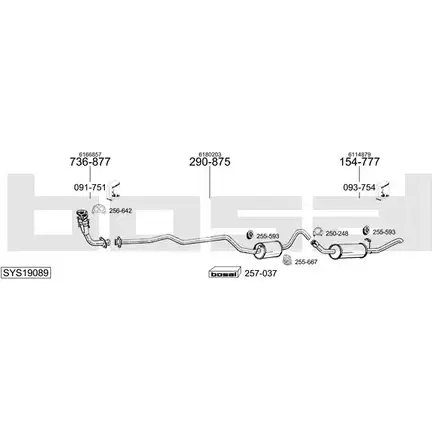 Система выпуска ОГ BOSAL 1200202552 L2EVE6 2 N5A5REL SYS19089 изображение 0