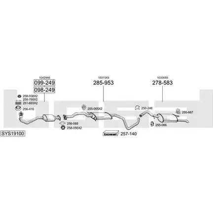 Система выпуска ОГ BOSAL 1200202702 5ITTIQ 6A EU42C SYS19100