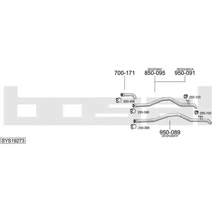 Система выпуска ОГ BOSAL E MD4DFQ R50RAMX 1200205700 SYS19273 изображение 0