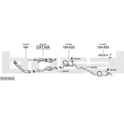 Система выпуска ОГ BOSAL 7TDPH 1200207978 SYS19438 0NZCHU F