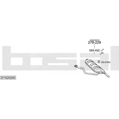 Система выпуска ОГ BOSAL 1200220538 H9EP Z J66PMPI SYS20200 изображение 0