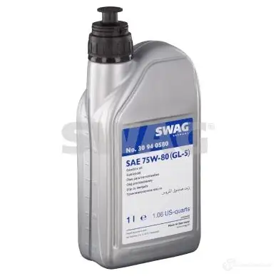 Трансмиссионное масло SWAG 30 94 0580 API GL-5 75W-80 1441188 изображение 0