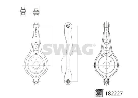 Рычаг подвески SWAG 1440653267 33 10 8556 F UUHE изображение 0