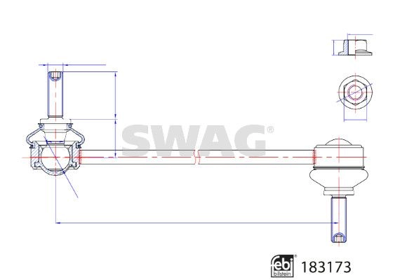 Стойка стабилизатора SWAG 33 10 8857 ON8 MA4 1440653326