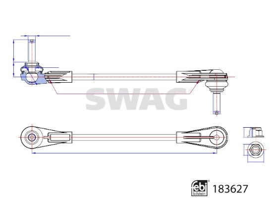 Стойка стабилизатора SWAG 1440653366 33 10 9097 3F D2P
